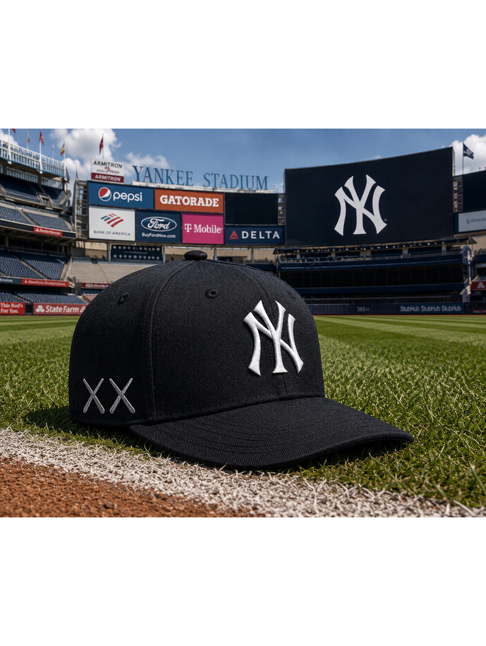 ⚾️KAWS NIKE CLUB STRUCTURED AFRAME NEW YORK YANKEES M/L BRAND NEW READY TO SHP!